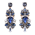 Woman's Exaggerated Rhinestone Pendant Earrings