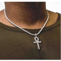 Sparkling Ankh Pendant Necklace