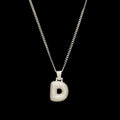 Puffy Alphabet Letter Pendant Necklace