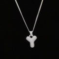 Puffy Alphabet Letter Pendant Necklace