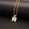 Pavé Alphabet Letter Necklace