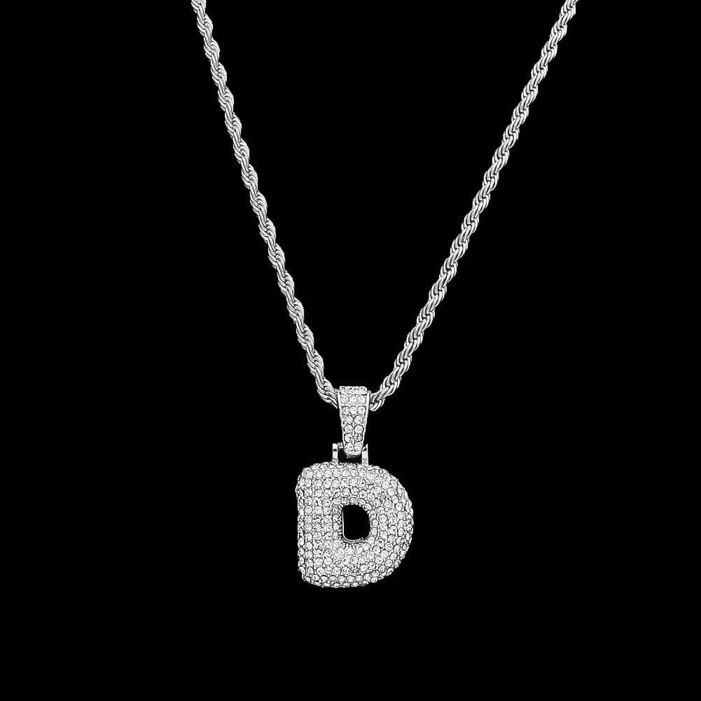 Pavé Alphabet Letter Necklace