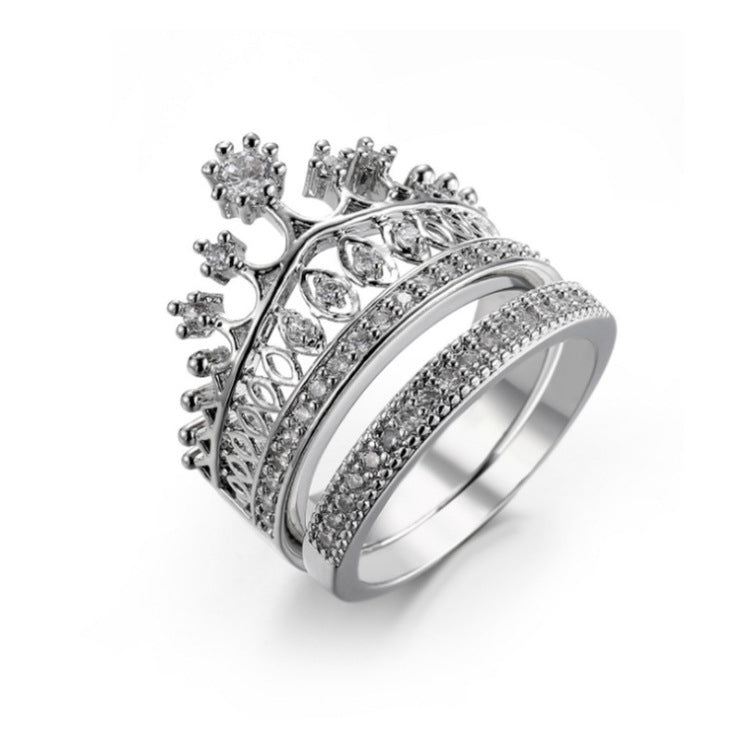 Embellished Crown Finger Ring