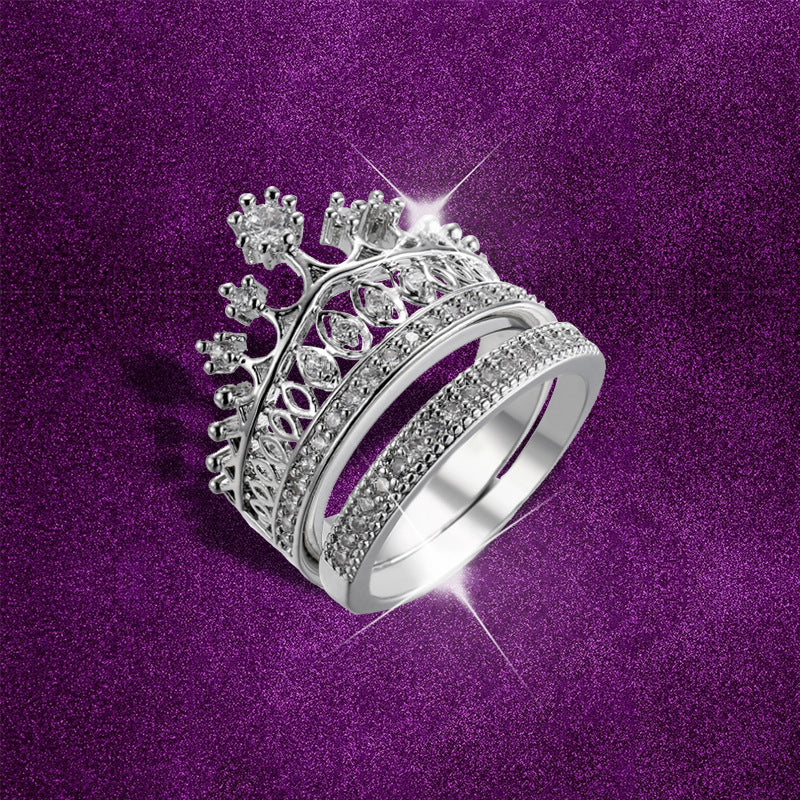 Embellished Crown Finger Ring