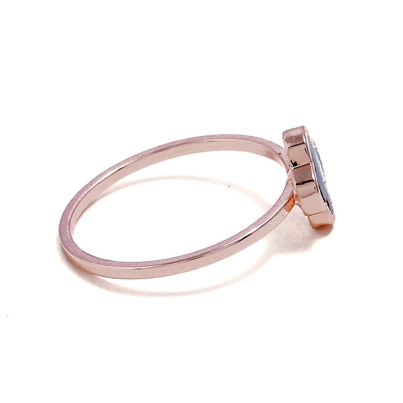 Rose-Gold Tone Four-Leaf Clover Ring