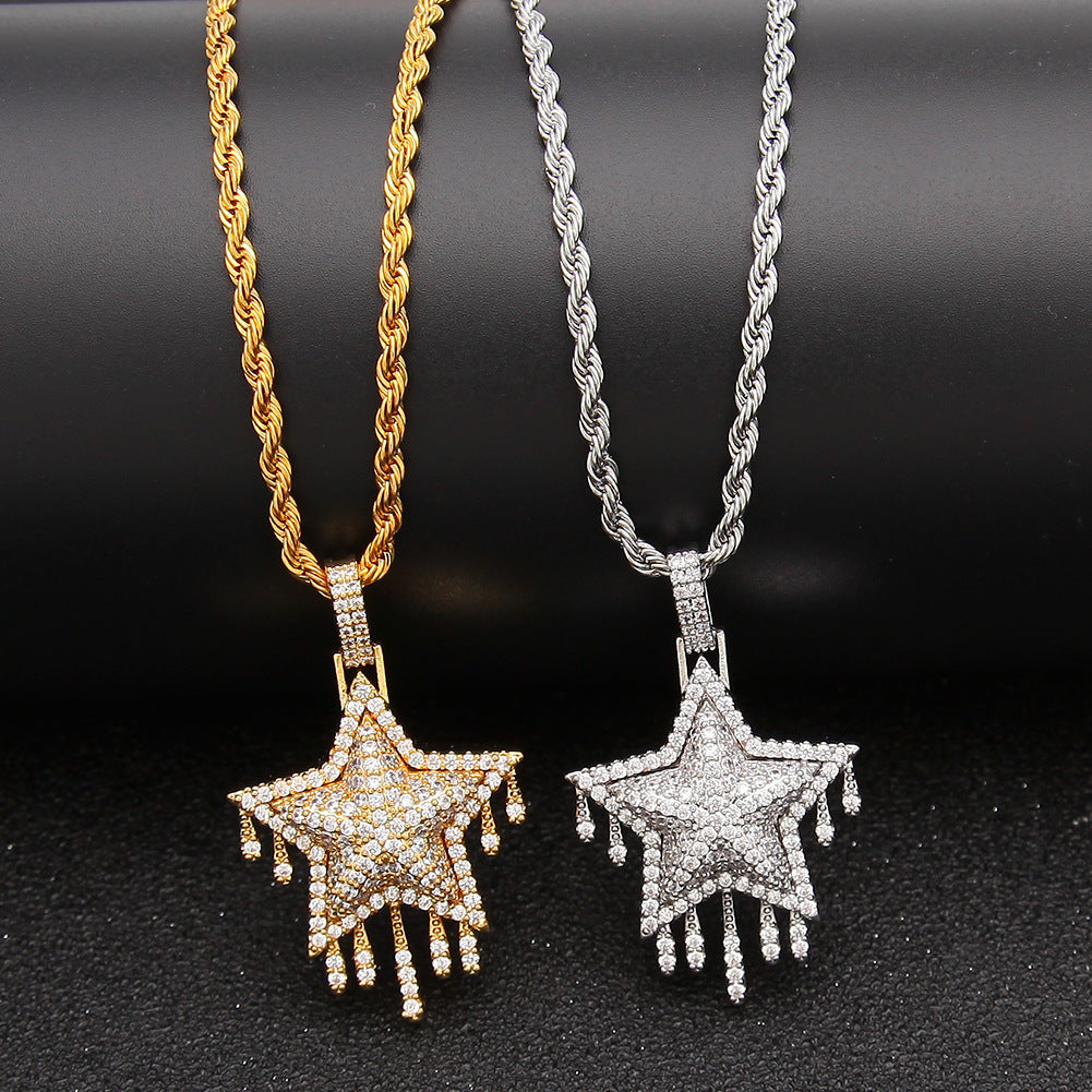 Shooting Star Shining Meteorite Pendant Necklace