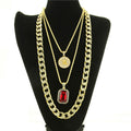 Hip Hop Artist Exaggerated Rapper Necklace Set