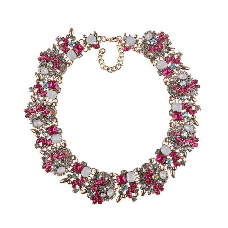 Vintage Style Exaggerated Full Rhinestone Necklace