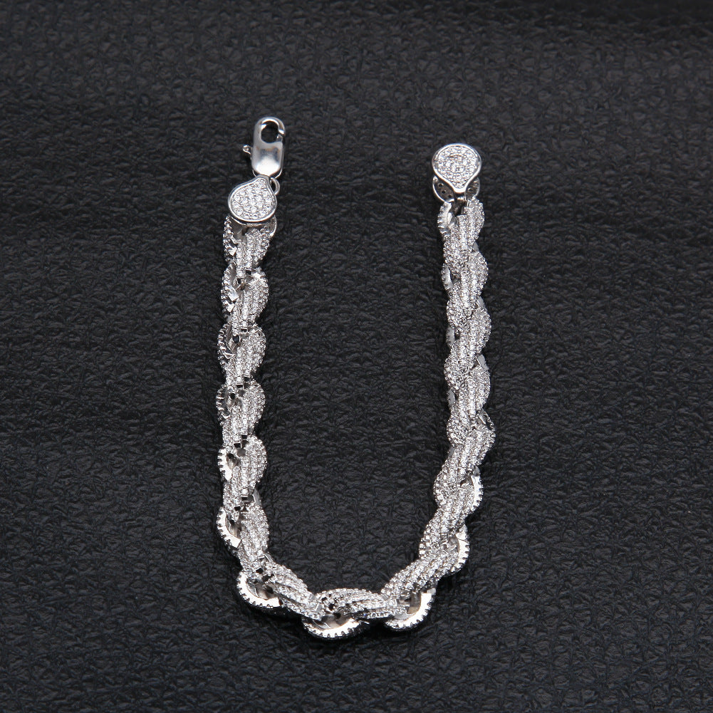 Encrusted Twist Rope Bracelet