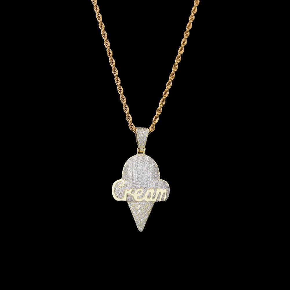 Ice Cream Cone Pendant Necklace