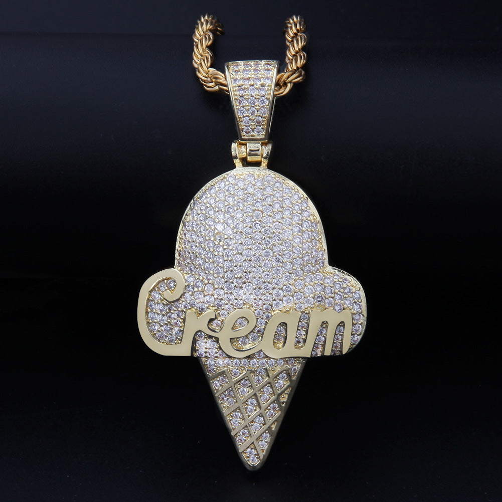 Ice Cream Cone Pendant Necklace