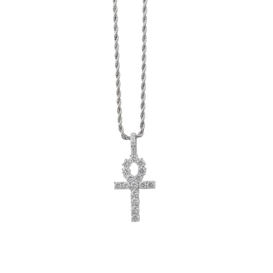 Sparkling Ankh Pendant Necklace