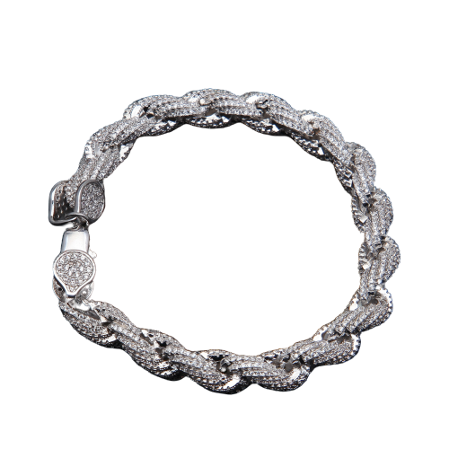 Encrusted Twist Rope Bracelet