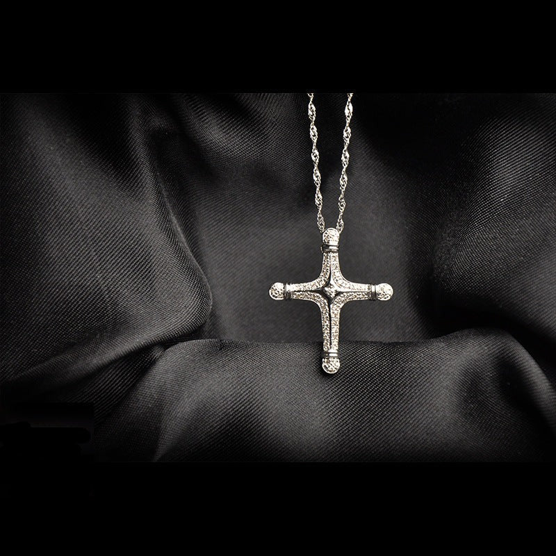 Diamond Radiance Cross Pendant Necklace