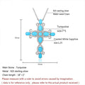 Elegant Turquoise Cross Pendant Necklace