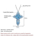 Celestial Sapphire Cross Pendant Necklace