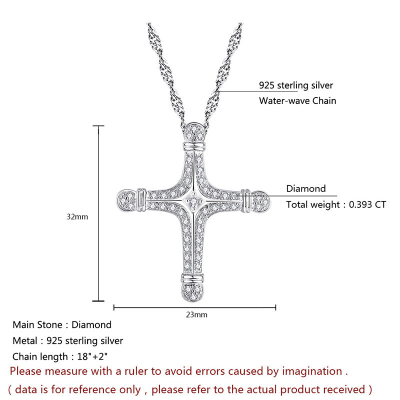 Diamond Radiance Cross Pendant Necklace