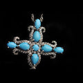 Elegant Turquoise Cross Pendant Necklace