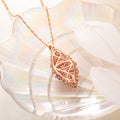 Rose Gold Radiance Amethyst Pendant Necklace