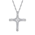 Diamond Radiance Cross Pendant Necklace